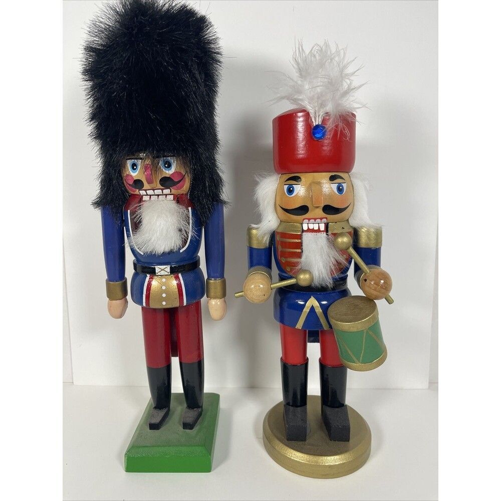 Holiday Living Christmas Nutcracker Royal Guard Soldier Blue Red + Drummer